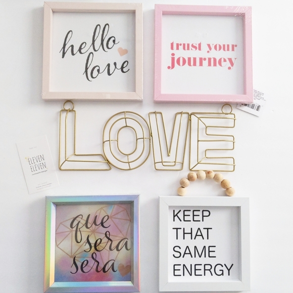 Urban Outfitters Other - Wall decor 5 piece inspirational quote girl room
